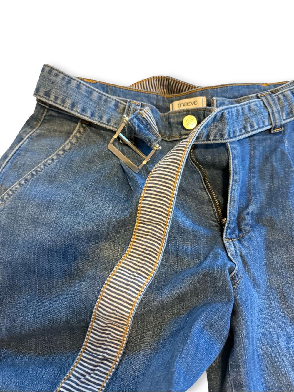 Maeve Belted High-Rise Relaxed Barrel Jeans - Picture 4 of 6
